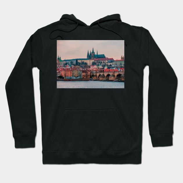 Prague Castle and Charles Bridge Hoodie by Photomisak72